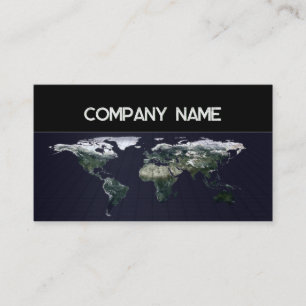 World Map Travel Agency Business Card