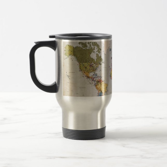 world map travel mug (Left)