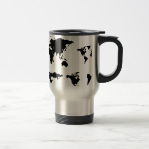 World map travel mug