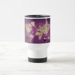 World Map Travel Mug