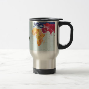 World map travel mug