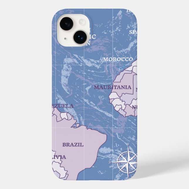 World map travelling Case-Mate iPhone case (Back)