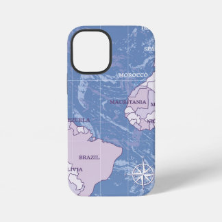 World map travelling iPhone 12 mini case