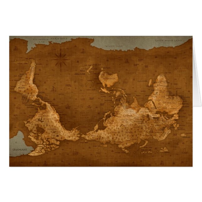 World Map - Upside Down (Front Horizontal)