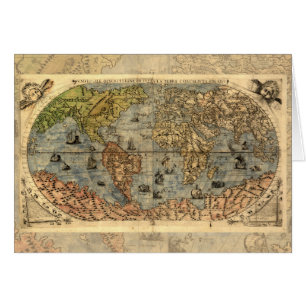 World Map Vintage Historical Atlas