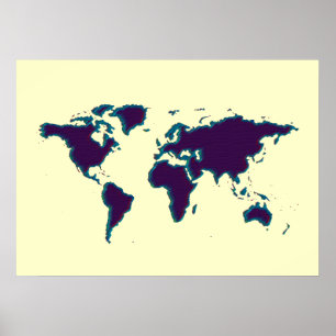 world map wall decor