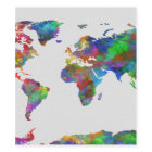 world map watercolor