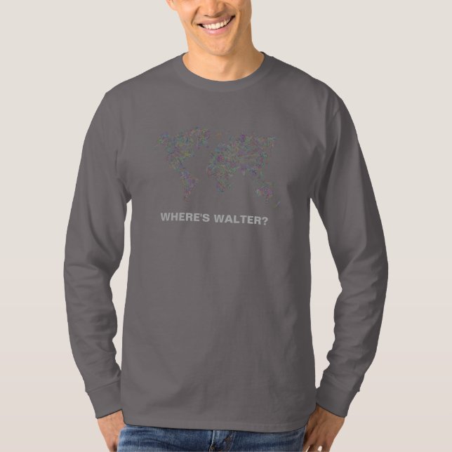 WORLD MAP, WHERE'S WALTER? Personalise! T-Shirt (Front)