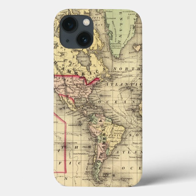 World Map with Explorers' sea routes Case-Mate iPhone Case (Back)