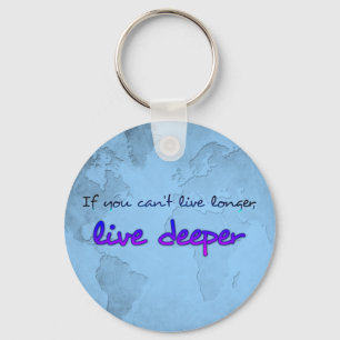 World map with quote key ring