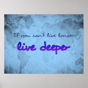 World map with quote poster