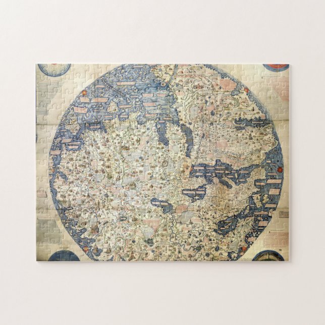 World Map Worldmap Venetian monk Fra Mauro Jigsaw Puzzle (Horizontal)