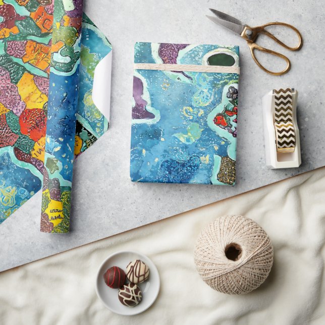World Map  Wrapping Paper (Crafts)