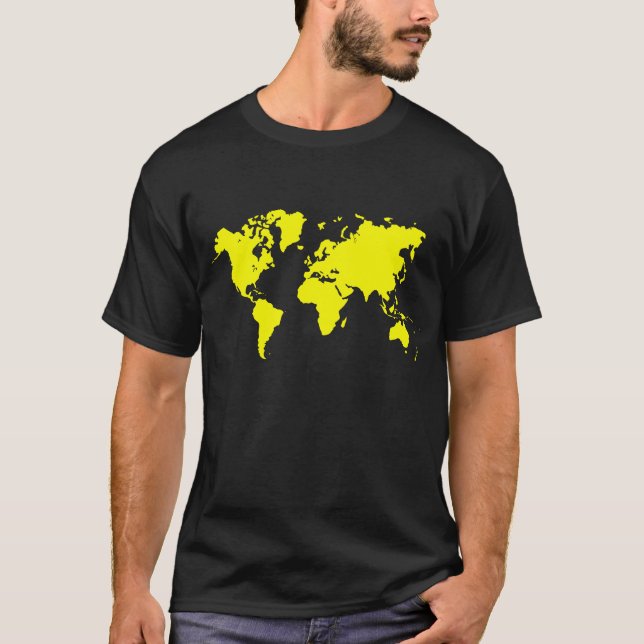 World Map - Yellow T-Shirt (Front)