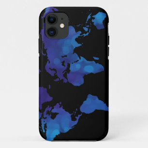 world maps ~ blue colour iPhone 11 case