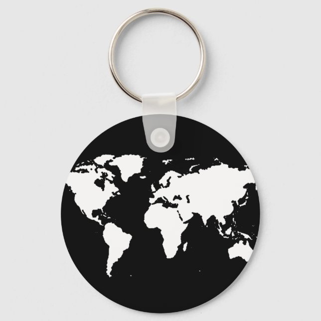 world maps ~ customisable colour key ring (Front)