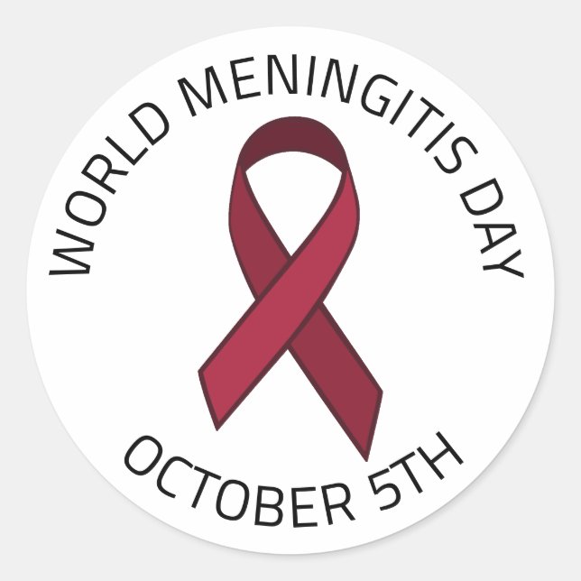 World Meningitis Day - October 5th Classic Round Sticker (Front)
