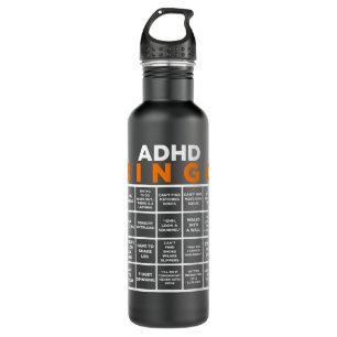 World Mental Health Awareness Day ADHD Bingo Funny 710 Ml Water Bottle