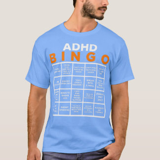 World Mental Health Awareness Day ADHD Bingo Funny T-Shirt