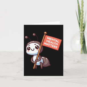 World Mental Health Day Ant Sticker Card