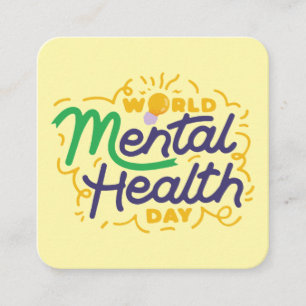 World Mental Health Day Inspirational Typography Enclosure Card
