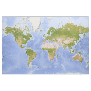 World Mercator Map Fabric