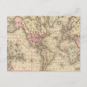 World Mercator proj Postcard