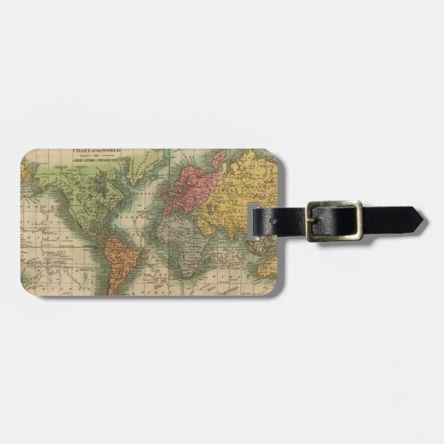 World Mercator's proj. Luggage Tag (Front Horizontal)