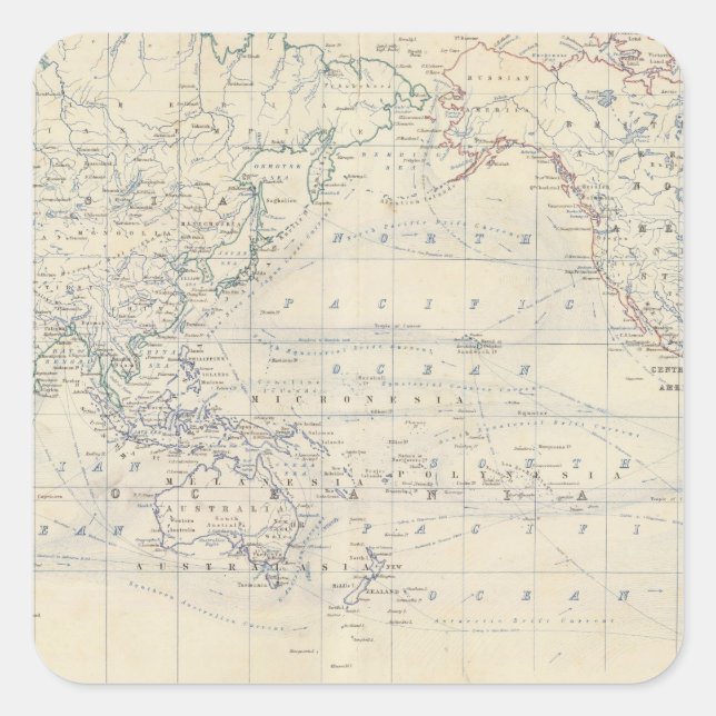 World Mercators project Square Sticker (Front)