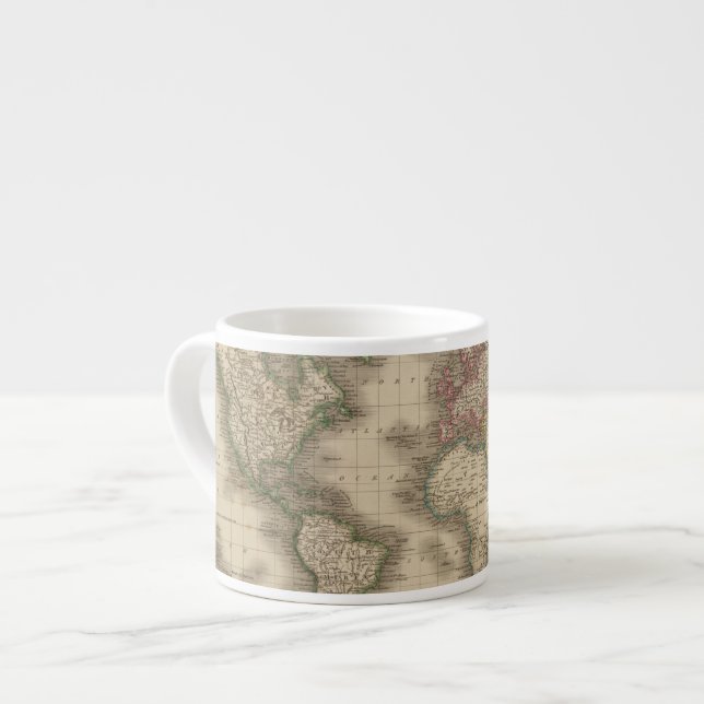 World, Mercator's Projection 2 Espresso Cup (Front Left)