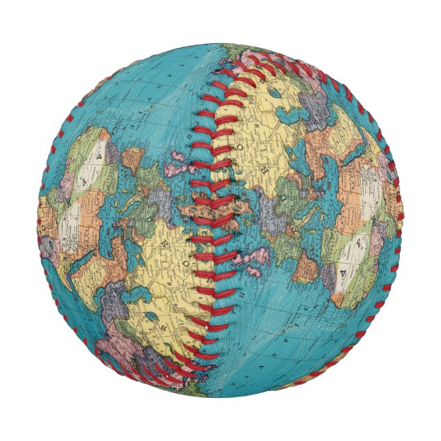 World, Mercator's Projection Baseball (Angled)