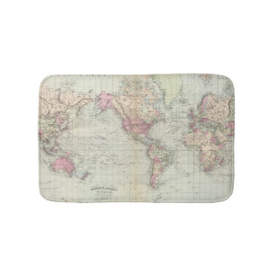 World, Mercator's projection Bath Mat