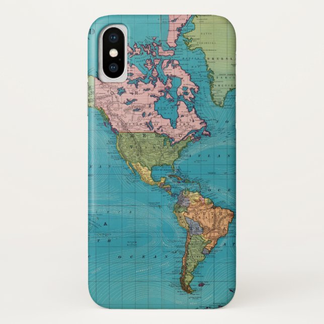 World, Mercator's Projection Case-Mate iPhone Case (Back)