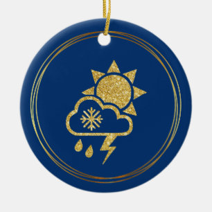World Meteorological Day Ornament w/ Weather Icon