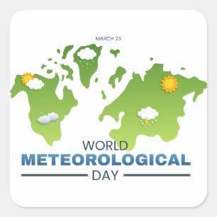 World Meteorological Day Square Sticker