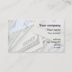 "World money" business card