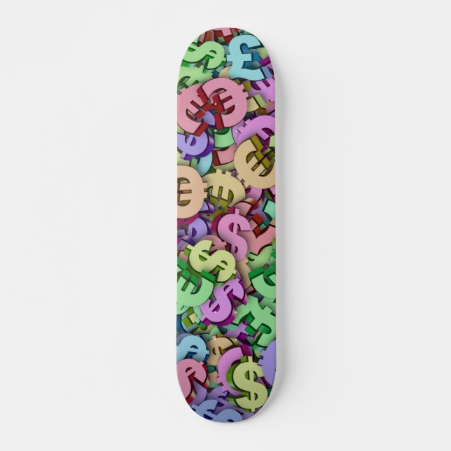 world money skateboard (Front)