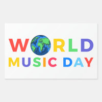 World Music Day Colourful Typography Art