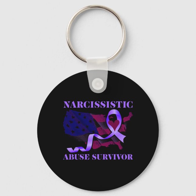 World Narcissistic Abuse Awareness Survivor Key Ring (Front)