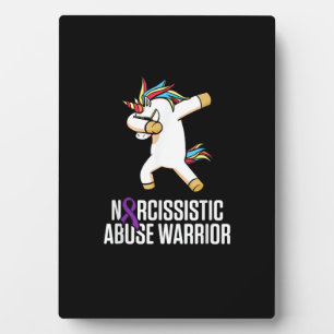 World Narcissistic Abuse Awareness Unicorn Survivo Plaque