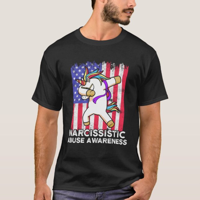 World Narcissistic Abuse Awareness Unicorn Survivo T-Shirt (Front)