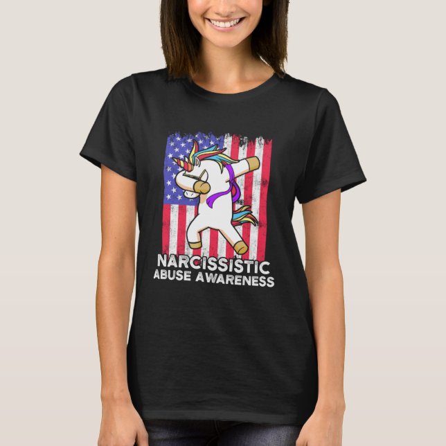 World Narcissistic Abuse Awareness Unicorn Survivo T-Shirt (Front)