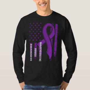 World Narcissistic Abuse Awareness Us Flag Survivo T-Shirt