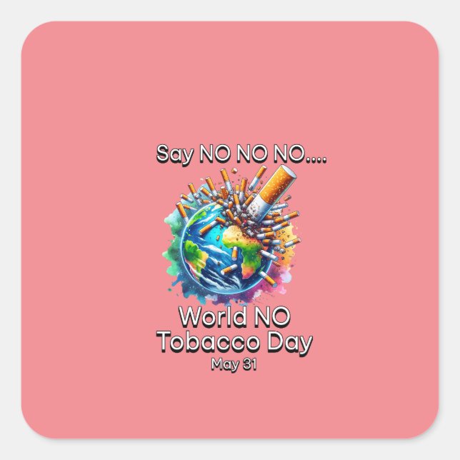 World No Tobacco Day Sticker (Front)