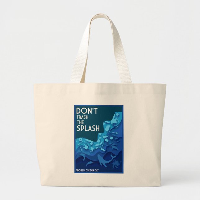 World Ocean Day  Large Tote Bag (Front)