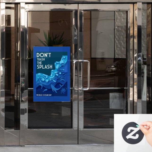 World Ocean Day  Window Cling (Office Door)