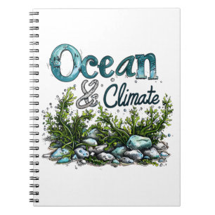 World Oceans Day - Ocean and Climate Sign Notebook