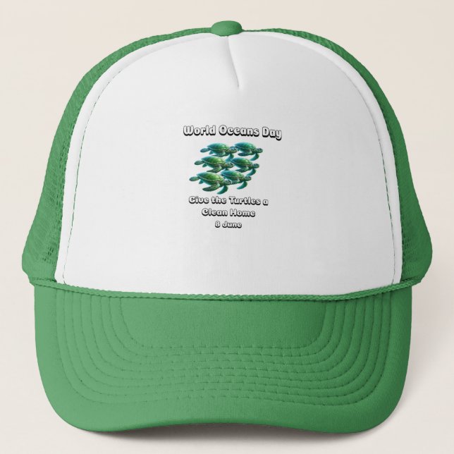 World Oceans Day Trucker Hat (Front)