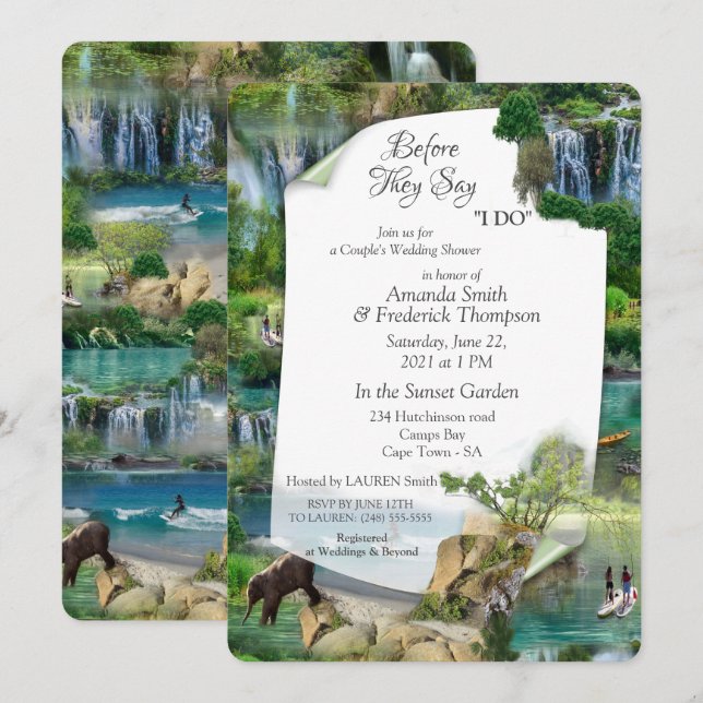 World Oceans & Rivers, Lakes & Sport Activities Invitation (Front/Back)