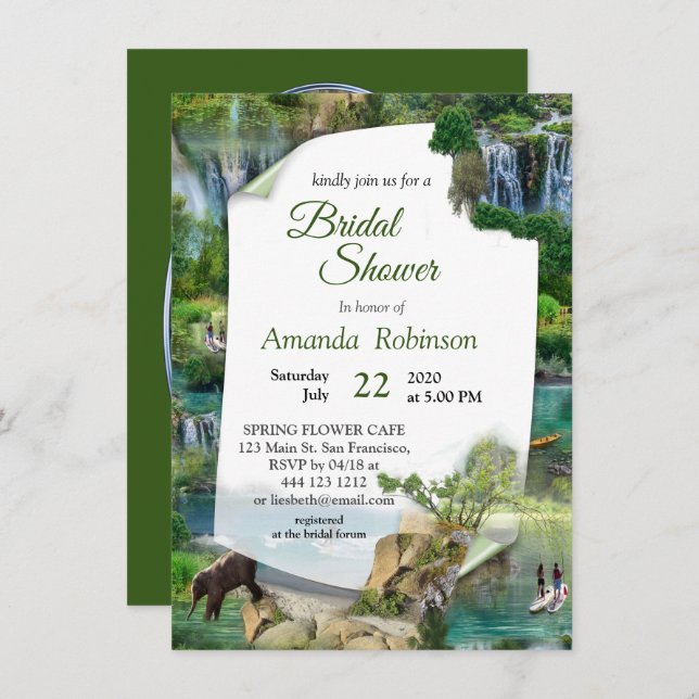 World Oceans & Rivers, Lakes & Sport Activities Invitation (Front/Back)